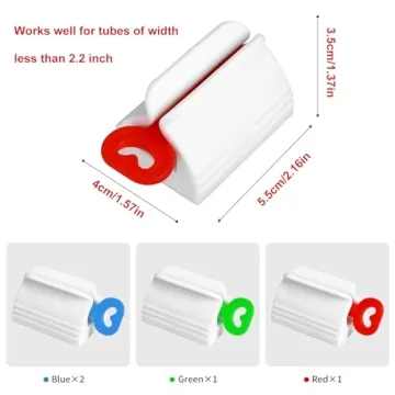 IDM-UTSL Toothpaste Squeezer Set of 4 Tube Roller Dispenser