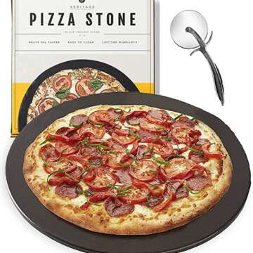 Pizza Stone for Oven & Grill - Perfect Crispy Pizzas