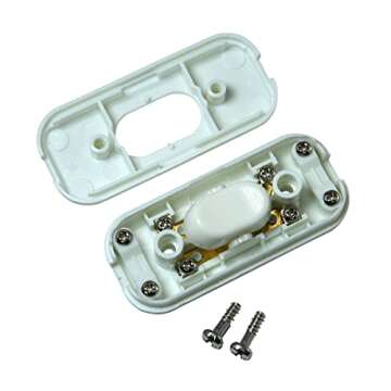 YCSSSD Inline Cord Switch Electrical Light Lamp Parts Power Replacement Dimmer Repair AC 250V 6A On/...