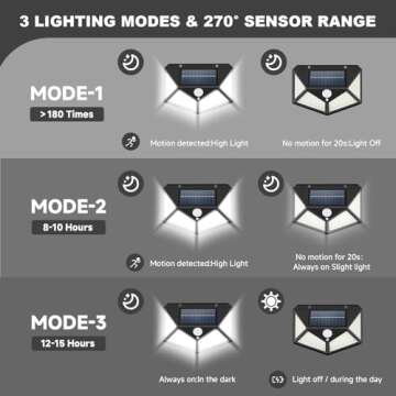 EJYTRVT Solar RV Porch Light - Magnetic Installation, Motion Activated Sensor Light, Camper Exterior LED Lighting, RV Awning Lights for RVs, Trailers, Campers, 5th Wheels, 2 Pack