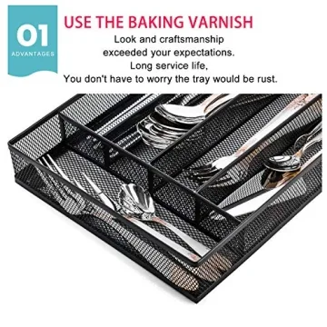 JANE EYRE Utensil Drawer Organizer for Classy Kitchen Storage