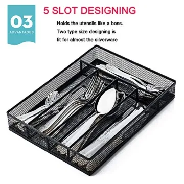 JANE EYRE Utensil Drawer Organizer for Classy Kitchen Storage