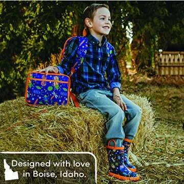 Lone Cone Rain Boots with Easy-On Handles in Fun Patterns for Toddlers and Kids, Beetle Boots, Beetle Boots, Beetle Boots, 9 Toddler