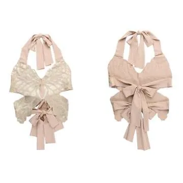 Stylish JUMISEE Gold Glitter Butterfly Crop Top for Festivals