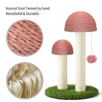 DONORO 18" Mushroom Cat Scratching Post for Kittens