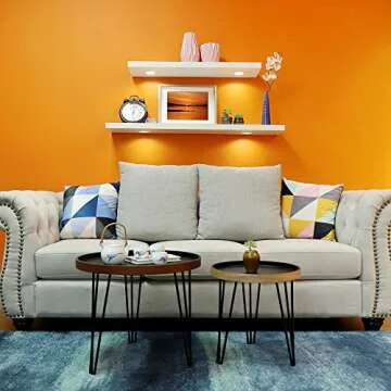 48 Inch Touch-Sensing LED Floating Shelf for Home Use