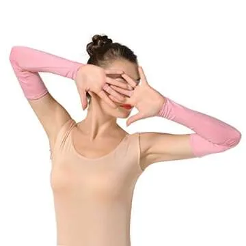 ALLNOWA Women's Fingerless Over Elbow Length Gloves Spandex Costume Long Gloves One Size Fits All (P...