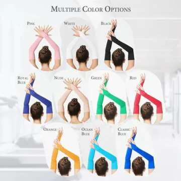 ALLNOWA Women's Fingerless Elbow Gloves for Dance & Costumes