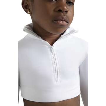Capezio Girls' Turtleneck Crop Top for Cheer and Dance