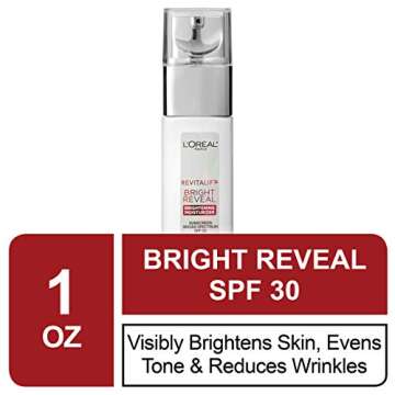 L'Oréal Paris Revitalift Bright Reveal Anti-Aging Day Cream with SPF 30 with Glycolic Acid, Vitamin...