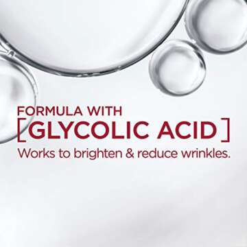 L'Oréal Paris Revitalift Bright Reveal Anti-Aging Day Cream with SPF 30 with Glycolic Acid, Vitamin C & Pro-Retinol, Reduce Wrinkles 1 fl. oz.