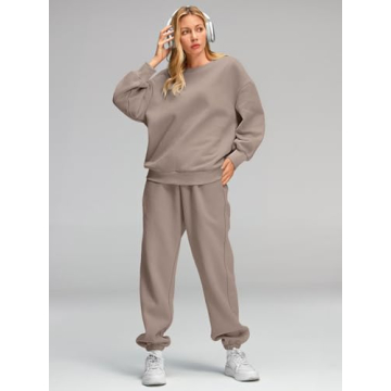 AUTOMET Women's Cozy 2-Piece Sweatsuit Set for Fall