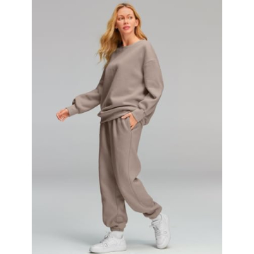 AUTOMET Women's Cozy 2-Piece Sweatsuit Set for Fall