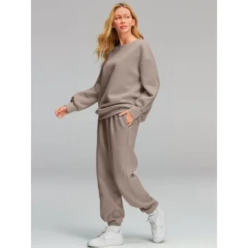 AUTOMET Women's Cozy 2-Piece Sweatsuit Set for Fall
