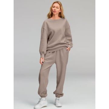 AUTOMET Women's Cozy 2-Piece Sweatsuit Set for Fall