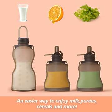 Haakaa Reusable Silicone Baby Food Pouch - Multi-Use