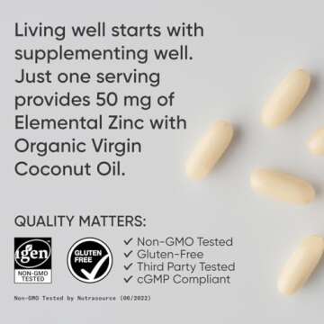 Sports Research Zinc Picolinate 50mg - Immune Support Supplement