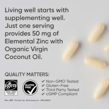 Sports Research Zinc Picolinate 50mg - Immune Support Supplement