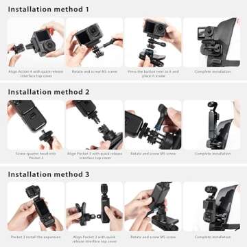 STARTRC OSMO Pocket 3 360° Rotation Backpack Clip Mount Shoulder Strap Accessories for DJI Pocket 3/OSMO Pocket 3/Action Cameras