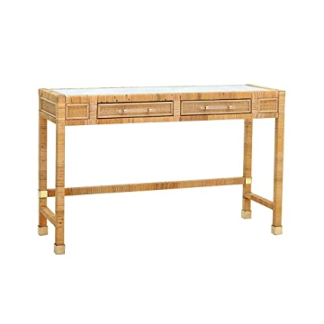 Elegant Tov Furniture Amara Natural Rattan Desk