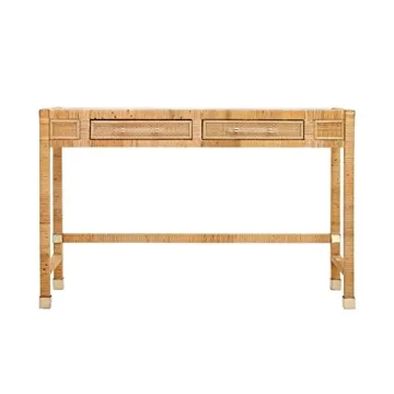 Elegant Tov Furniture Amara Natural Rattan Desk
