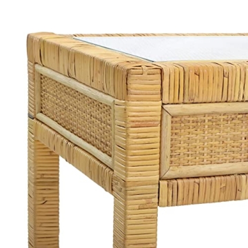Elegant Tov Furniture Amara Natural Rattan Desk