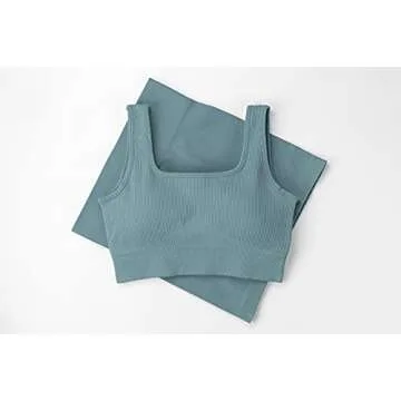 FAFOFA Womens Yoga Pants Sport Bra Booty Shorts Set