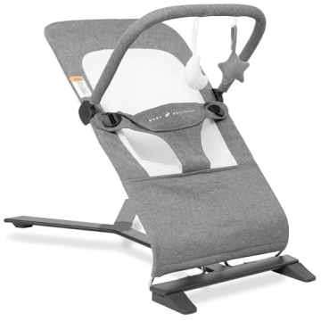 Baby Delight Alpine Deluxe Portable Bouncer | Infant | 0 – 6 months | Charcoal Tweed