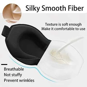 Sleep Mask for Women Men, 3D Contoured 100% Blackout Cup Blindfold Eye Mask for Sleeping Non Pressure Washable Eye Shade Covers with Adjustable Strap for Side Sleeper, Travel, Meditation