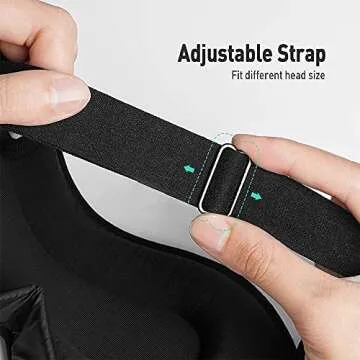 Sleep Mask for Women Men, 3D Contoured 100% Blackout Cup Blindfold Eye Mask for Sleeping Non Pressure Washable Eye Shade Covers with Adjustable Strap for Side Sleeper, Travel, Meditation