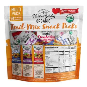 Nature's Garden Organic Trail Mix Snack Packs 24 - Healthy snacking