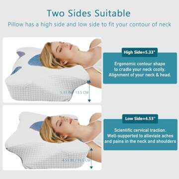 Ergonomic Cervical Neck Pillow for Pain Relief and Comfort