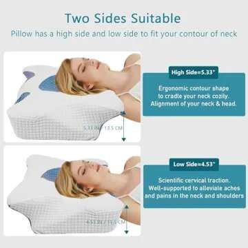 Ergonomic Cervical Neck Pillow for Pain Relief and Comfort