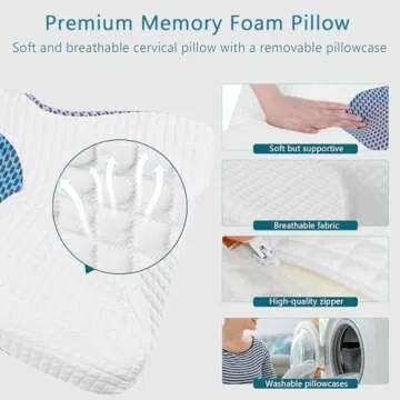 Ergonomic Cervical Neck Pillow for Pain Relief and Comfort