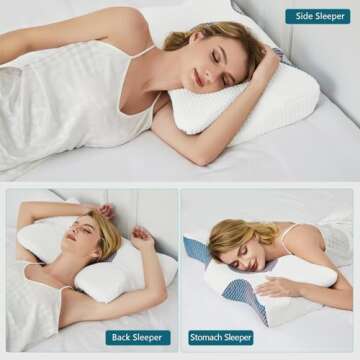 Ergonomic Cervical Neck Pillow for Pain Relief and Comfort