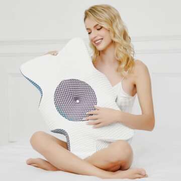 Ergonomic Cervical Neck Pillow for Pain Relief and Comfort