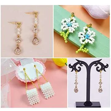 Craftdady 100Pcs Gold Ball Post Earring Studs 16x5mm Brass Ear Pins with 1.5mm Loop for Jewelry Earring Making