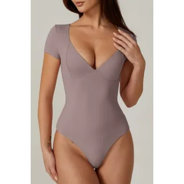 QINSEN Summer Bodysuit - Stylish V Neck for Women