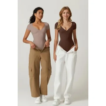 QINSEN Summer Bodysuit - Stylish V Neck for Women