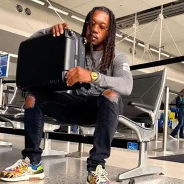 Take OFF Luggage 18 Inch Personal Item Removable Wheels Suitcase 2.0 XL (Slightly Larger) Converts from Carry-On into Under the Seat Luggage and fits Sizers 18x14x8 Inches