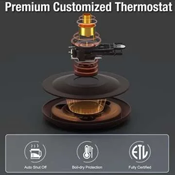 Dezin Electric Kettle, BPA-Free 2L Electric Water Heater, Glass Electric Tea Kettle, 304 Stainless Steel Hot Water Kettle Warmer with Fast Boil, Auto Shut-Off & Boil Dry Protection, for Coffee, Tea