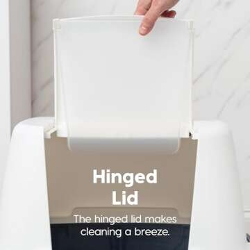 IRIS USA Cat Litter Box with Handle and Scoop for Easy Use