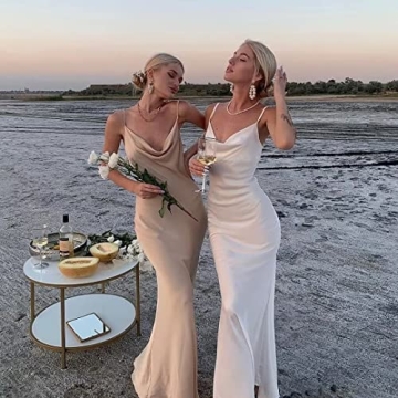 Elegant Mermaid Satin Prom Dress for Women