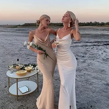 Elegant Mermaid Satin Prom Dress for Women