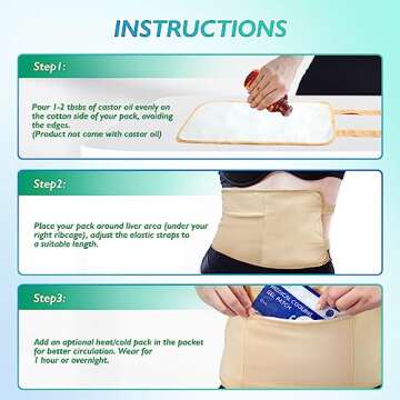iHoryson Castor Oil Pack Wrap for Detox & Comfort