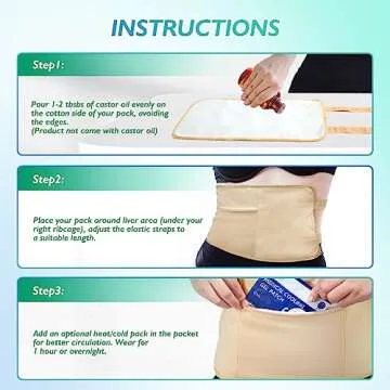 iHoryson Castor Oil Pack Wrap for Detox & Comfort