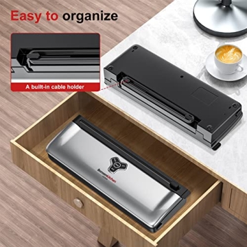 Bonsenkitchen Compact Vacuum Sealer for Dry & Moist Foods