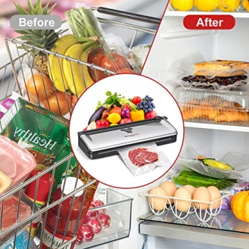 Bonsenkitchen Compact Vacuum Sealer for Dry & Moist Foods