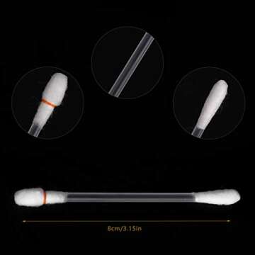 100Pcs Lips Oil Cotton Swabs Disposable Oil Q-tip Applicators for Protect Lip Gum Anti-Dry Moisture Use Before Teeth Whitening