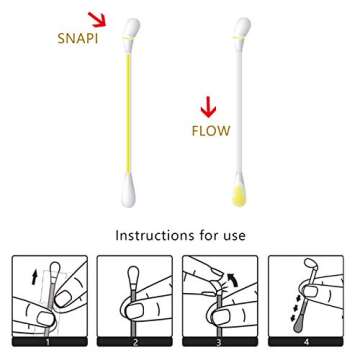 100Pcs Lips Oil Cotton Swabs Disposable Oil Q-tip Applicators for Protect Lip Gum Anti-Dry Moisture Use Before Teeth Whitening